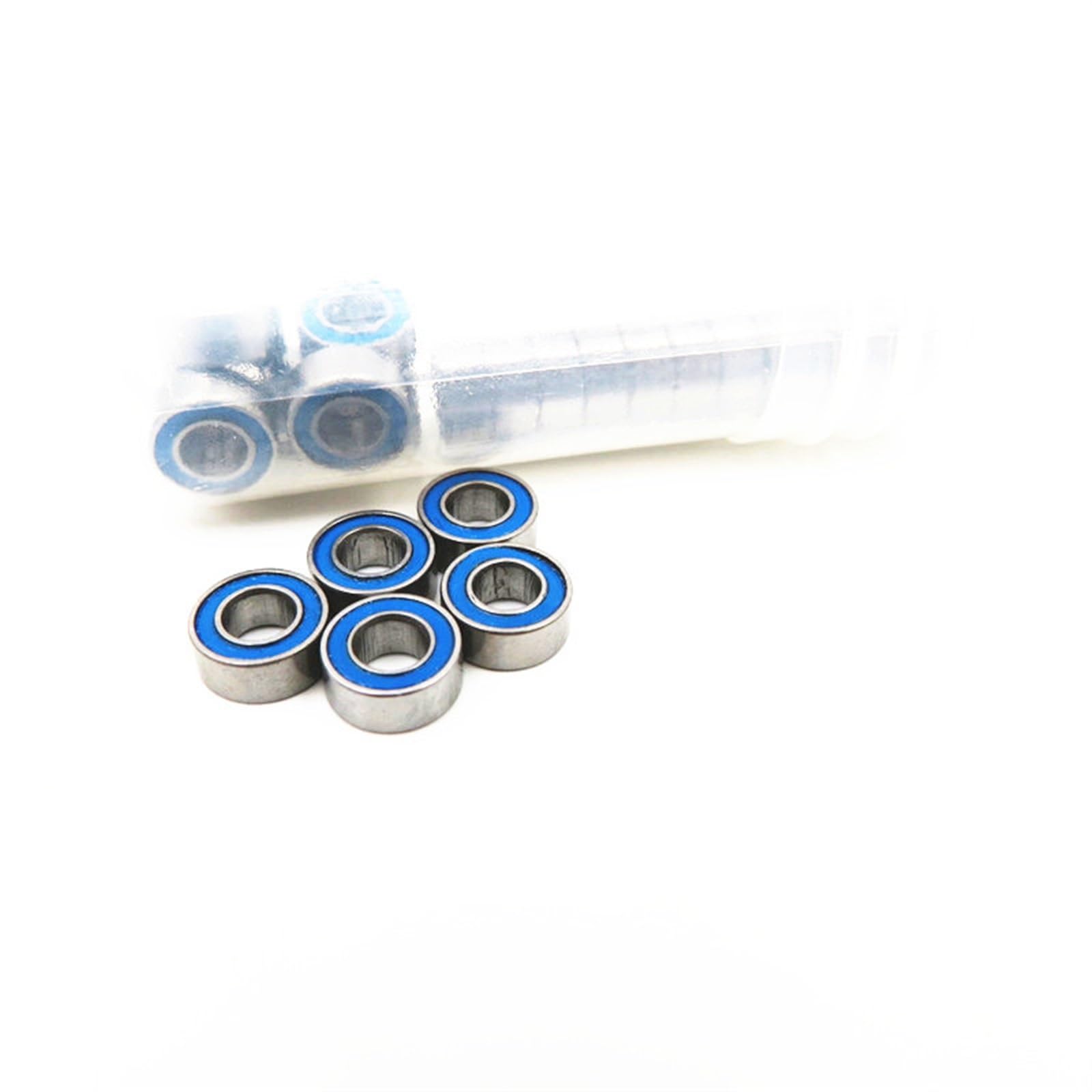 TBZOQAID 10-Pack MR63 MR74 MR83 MR84 MR85 MR104 MR105 MR106 MR115 MR126 MR128 MR148-2RS Blue or Black Sealed Miniature Ball Bearings