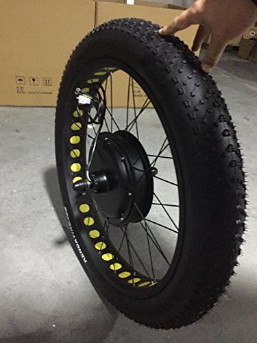 NBpower 26\" x 4.0 48V 1500W Electric Bicycle Fat Bike kit, 1500W Fat E-Bike Conversion Kit with 1500W Hub Motor,Multifunction LCD Display, with Tire. - Thumbnail 2