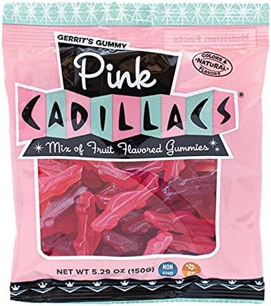 Gerrit's Pink Cadillacs Novelty Gummy Candy, 5.2 Ounce (Pack of 12)