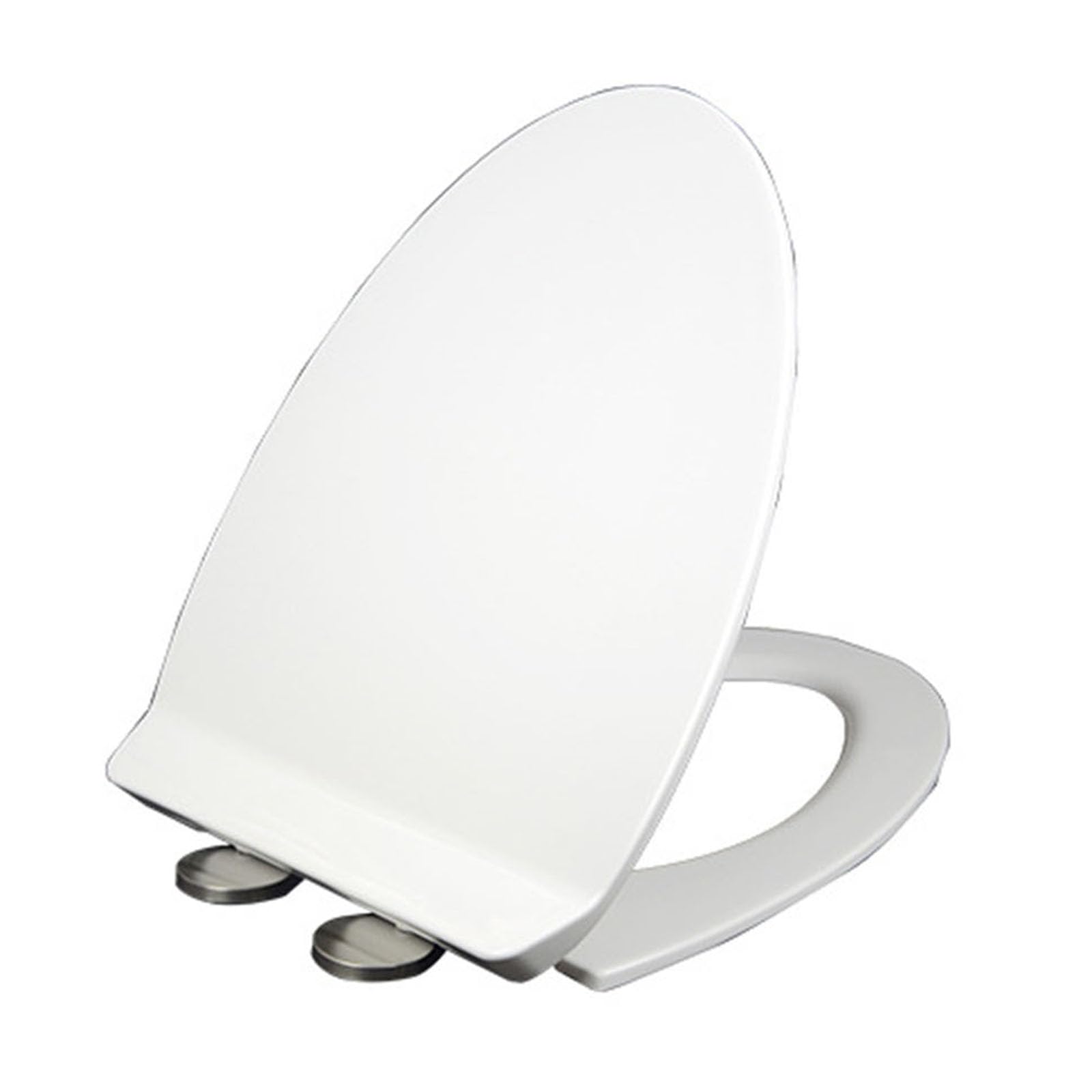 V-Sd WC-Sitz mit langsamem Schließen, Schnellverschluss, leicht zu reinigen, PP-Material, weiß, leiser Deckel, ideal für müheloses Eintauchen und T