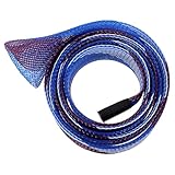 Ipetboom 1.6m防水編み網管 耐熱 耐摩耗 柔軟性 の釣り竿スリーブ ブルー ホ