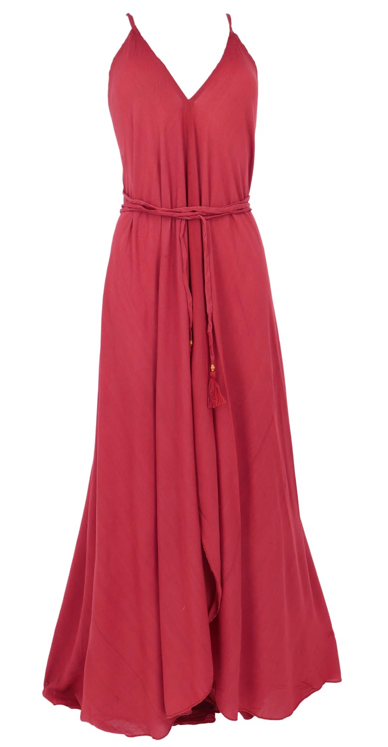 GURU SHOP Vestido de verano Boho Magic Dress para la playa, maxi vestido para mujer