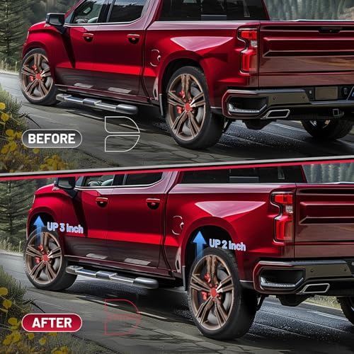 Image of BDFHYK 3 inch Front and 2 inch Rear Leveling Lift Kit, Compatible with 2007-2022 Silverado & GMC Sierra 1500 2WD 4WD, Suspension Leveling Lift Kit for Silverado Sierra 1500