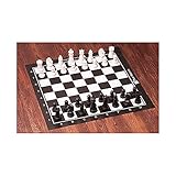 DLRB Chess Set Chess Set Black and White Chess Resin Weighted International Chess Portable Folding Board Adult Student Child Birthday Gift Best Gift (Color : A)