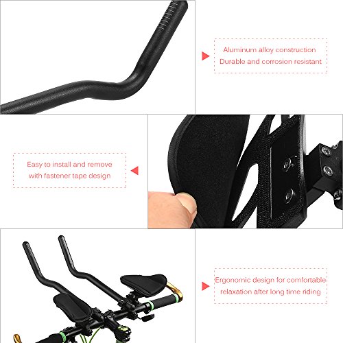 lifcasual Descanso de bicicleta guidão Ciclismo Aerobar Ciclismo Relaxamento de bicicleta Guidão Tri