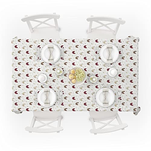 Cackleberry Home Farmhouse Chicken Fabric Tablecloth 100% Cotton, 60 X 84 Oval #TOP2