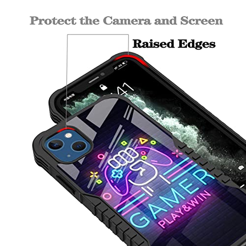 LANJINDENG Compatible with iPhone 14 Case iPhone 13 Case [Shockproof Bumper] [Anti-Scratch] [Anti-Slip] Heavy Duty Protection Cover for Boys Kids Men - Gamer Play Game Win Easter by LANJINDENG - Image 5