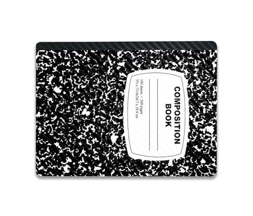Image of MightySkins Carbon Fiber Skin Compatible With Microsoft Surface Laptop Go 3 (2023) Full Wrap Kit - Composition Book | Protective, Durable Textured Carbon Fiber Finish | Easy To Apply | Made in the USA