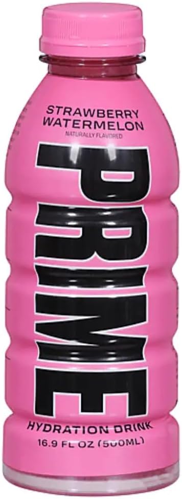 Prime Drink Strawberry Watermelon Flavored With Sweetner Refreshing Beverage 500ml