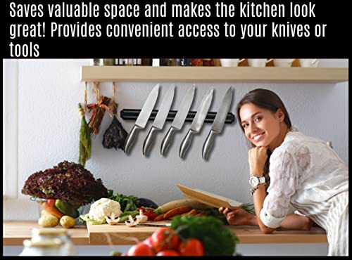 Magnetic Knife Holder For Wall (15 Inch X Set Of 2) Magnetic Knife Strip -Strong Powerful Knife Rack Storage Display Home Organizer -Securely Hang Your Knives On A Multipurpose Kitchen Bar -Sumpri #TOP7