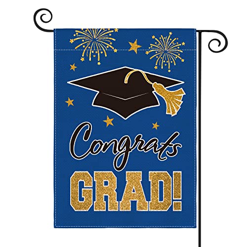 AVOIN colorlife 2027 Blue Congrats Grad Graduation Garden Flag 12x18 Inch