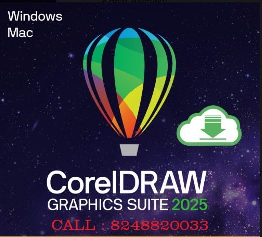 Corel DRAW Graphics Suite 2025 | Non-Commercial | Graphic Design Software for Professionals | Vector Illustration, Layout, and Image Editing | Lifetime Validity