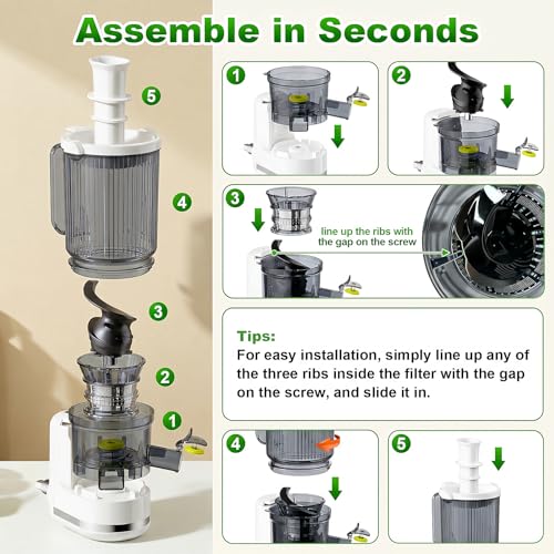 Image of COFUN Masticating Juicer Attachment for Kitchen Aid Stand Mixer