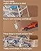 4-Pack Hot Wheels Display Case for 1/64 Scale Toys Car - Wall Mountable Transparent Storage Box for Hot Wheels, Matchbox & Diecast Models,Includes Hooks for Easy Hanging