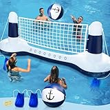 Large Inflatable Pool Games Volleyball Net Pool Float Set with 9