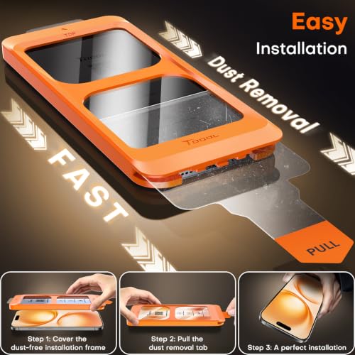 Image of TOCOL for 18 Pro Max Screen Protector, Easy Installation