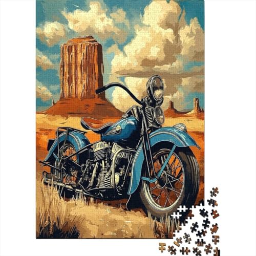 Puzzle de 1000 piezas de motocicleta clásica para adultos que buscan relajación en casa