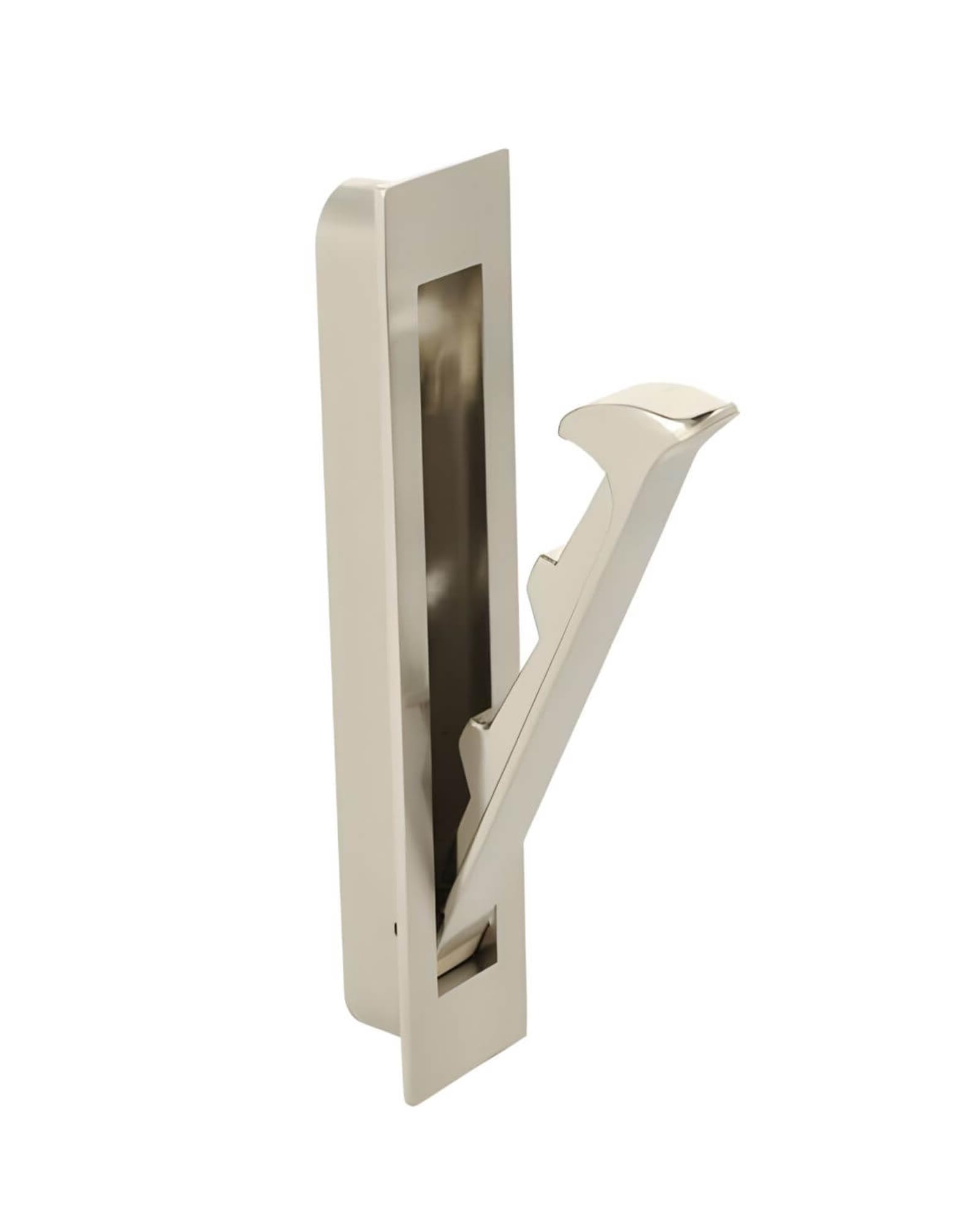Gedotec Folding Hook Made of Metal, Croc, 1 Piece, Coat Hook, Stainless Steel Look, Coat Hook, Square Design, Wall Towel Hook, not self-Opening, Locks in Closed Position, Assembly Hook