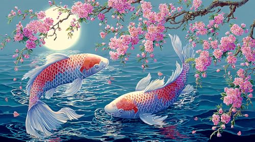 Rompecabezas imposible 1000 piezas de peces koi, juego de ingenio para adultos y niños