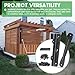 Deck Sunblind System,Louver Bracket Kit for Shutter System,Louver Hardware Kit,Holding Up to 11 Boards (48'')-Powder Coated Iron Brackets,Perfect for Gardens, Patios and Indoor and Outdoor Use(1PCS)