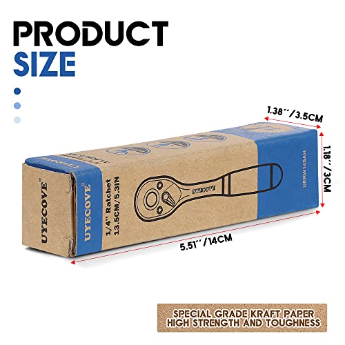 Uyecove 1/2" Drive Ratchet, 1/2 Ratchet With Gourd Aluminum Handle Socket Wrench, 1/2 Inch Ratchet Wrench 72-Tooth Reversible Quick-Release Cr-Mo Head #TOP5