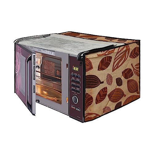 Image of DREAM KING Stylish Design & Printed Microwave Oven Cover Full Closure |waterproof & Dustproof Oven Cover Suitable for All Models - Multicolour SA19