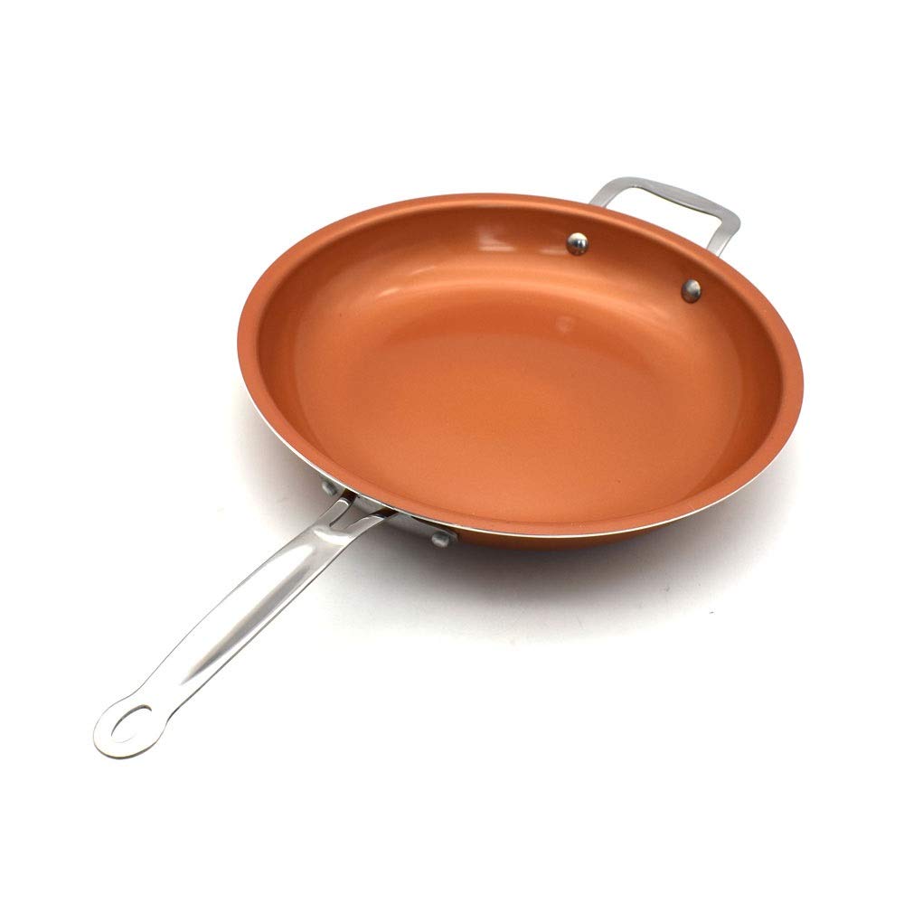 Sartén Wok Sartén Antiadherente Cocina de Inducción Wok Pan de Jardín Pizza Sartén para Huevos Estufa de Gas Sartén para Panqueques