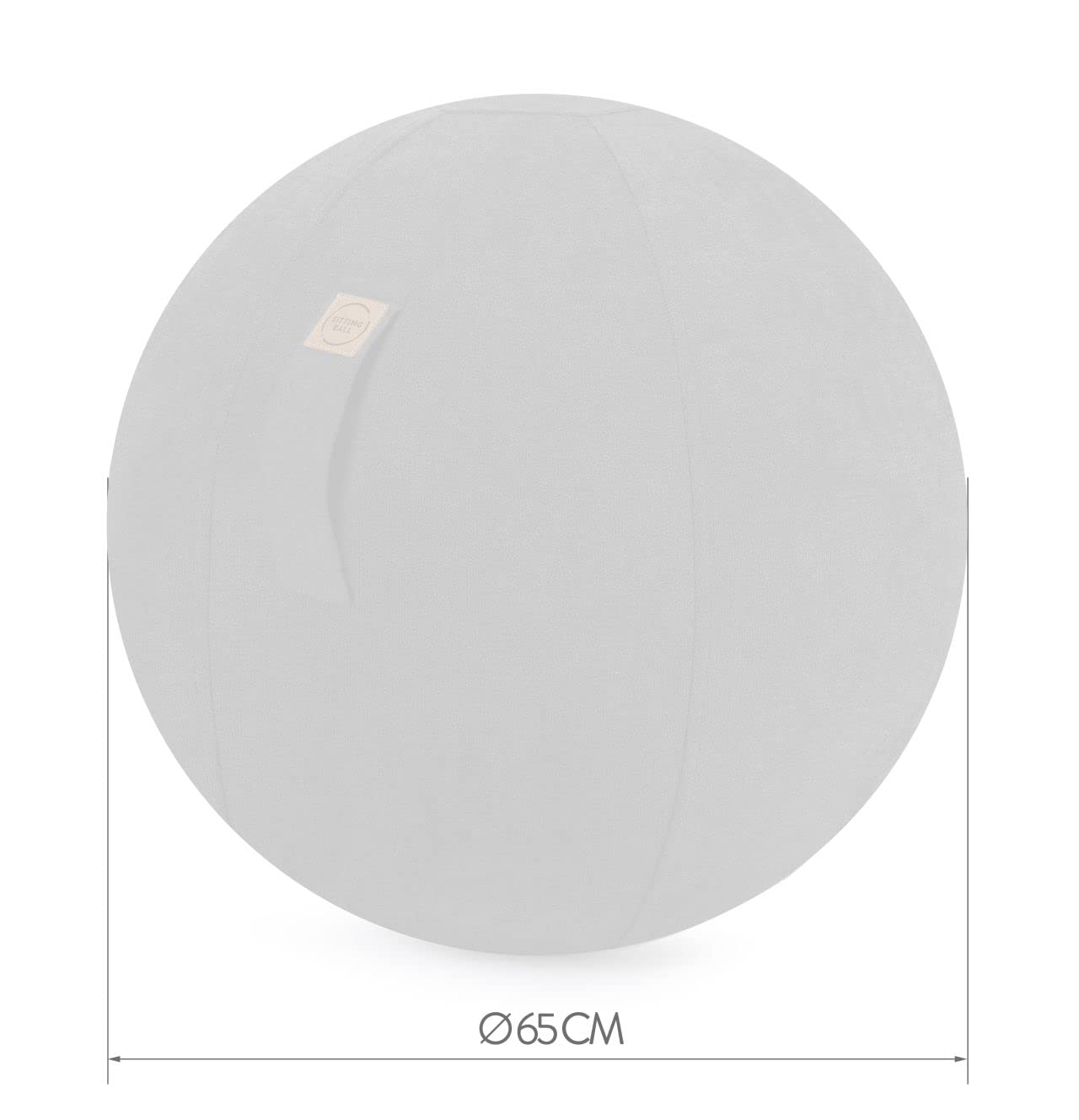 Sitting Ball Austin Ballon de Gymnastique avec Housse Jacquard en Vert