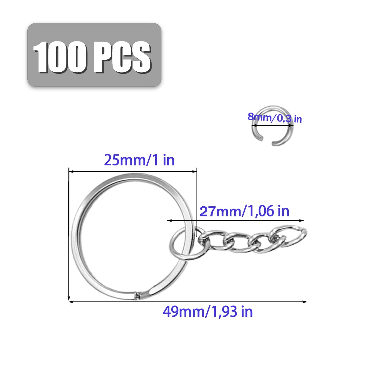 Autodomy Portachiavi Per Moto | Anelli Portachiavi Interni E Esterni - Foto 10