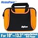 Neoprene soft protective sleeve for 10-13.3" Netbook,Laptop Computers,DVD Players with foldable handles and Outer zippered pocket.Orange/Black