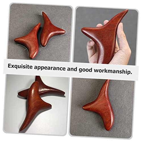 WOFASHPURET 2Pcs Massage Tools Facial Massage Tool multitools gua sha Board Multipurpose Tool Wood guasha Board Deep Wooden Massage Tool Massage Accessory Chinese Rosewood Neck