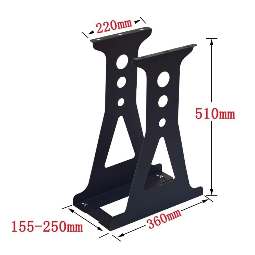 Supporto CPU sotto la scrivania - Supporto for case PC Tower for tavolo - Larghezza regolabile - Supporto CPU for PC Host Case Staffa di sospensione(Black,510mm)