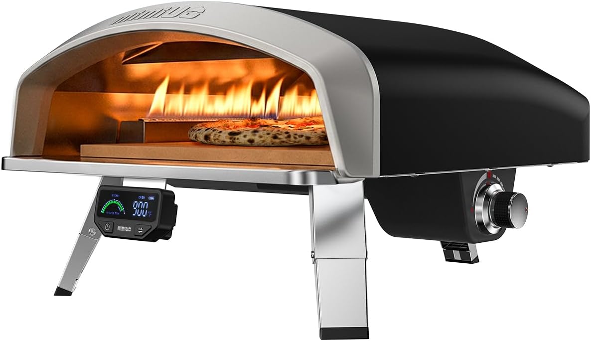 Mimiuo 16 Inch Gas Pizza Oven, Propane Pizza Ovens for Outside - Professional Pizza Grilling Stove for Outdoor Kitchen