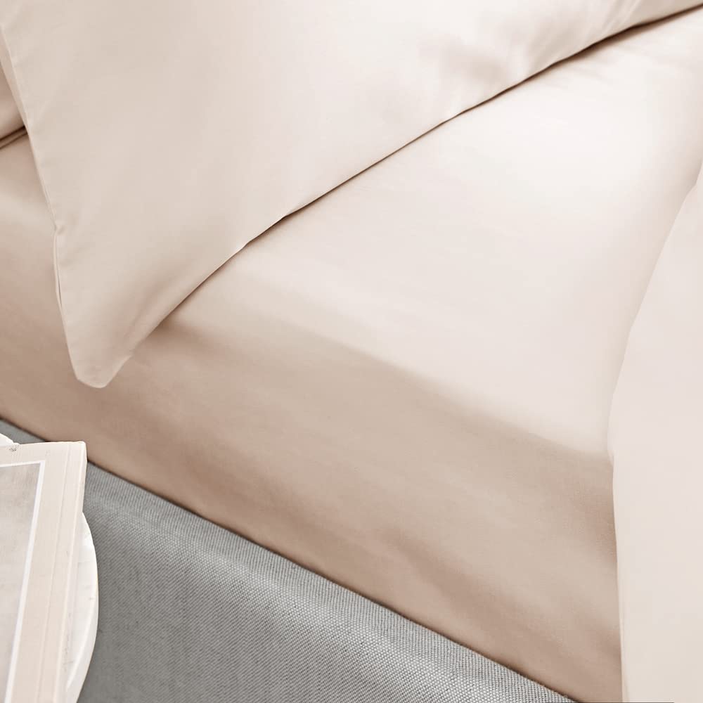 Drap-Housse Empereur Satin de Coton 400 Fils Anti-Plis Lit XXL