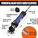 Sheep Shears Electric Clippers 2500RPM, 6-Speed Control - Heavy Duty Livestock Grooming Kit for Sheep, Goats, Alpacas, Llamas - Case, Low Vibration, 18.3ft Cord (2 Blades Included)
