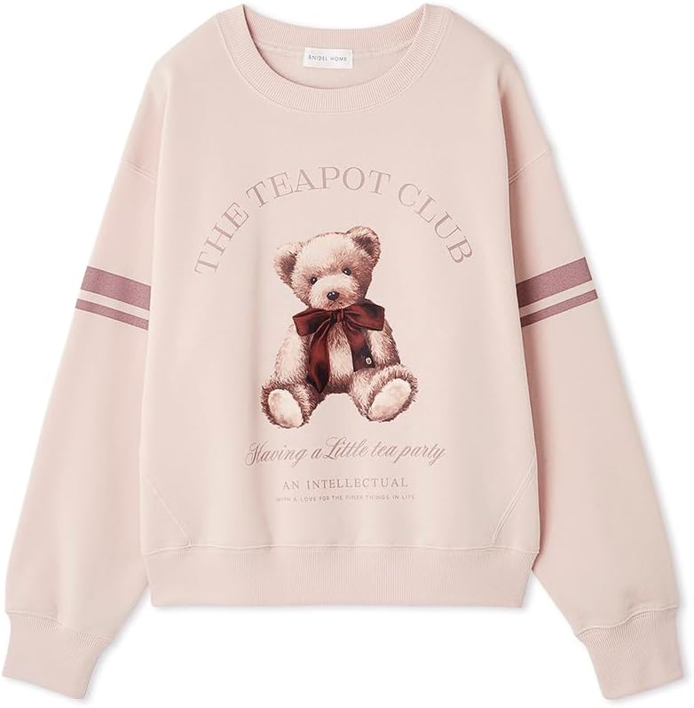 SNIDEL  Bearニットプルオーバー ピンク SNIDEL（スナイデル） BEARPAW 刺繍ニットプルオーバー 23秋冬