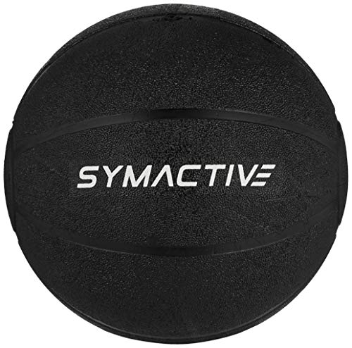 Image of AmazonBasics 13mm Extra Thick Yoga and Exercise Mat with Carrying Strap, Pink and Amazon Brand - Symactive Medicine Ball, 1 KG Combo