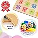 Bimi Boo Wooden Puzzles for Toddlers - Educational Toy for Preschool Kids Aged 2-4, First Play Wooden Toys, Easy to Grasp 123 Chunky Puzzle Board - Learn to Count Numbers and Color Recognition