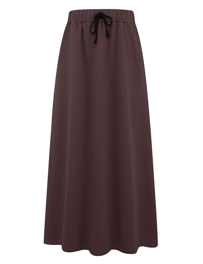 sweat frill long skirt　2litr スウェット　新品 Amazon.com: Wkior Women's Solid Color Elastic High Waist A