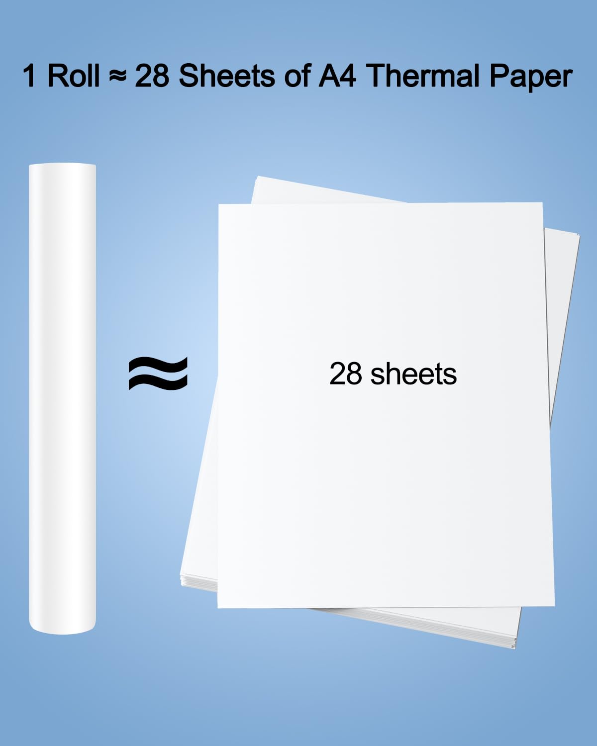 A4 Thermal Paper Roll for Quick-Dry 8.3x11.74 Rolls | Quick-Dry US Letter Thermal Printer Paper Compatible with M08F M832 M833 Portable Printer product thumbnail 4