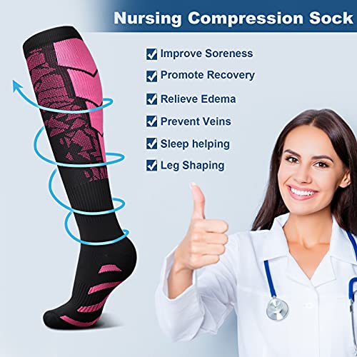 DRESHOW Calcetines de Compresión para Hombres y Mujeres Calcetines de Compresión es el Mejor para Running, Correr, Senderismo, Volar, Viajar - imagen 6