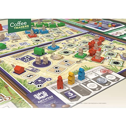 capstone games coffee traders - strategy board game 3-5 players ages 12 120 min