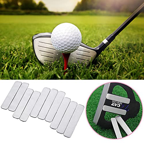 kcrygogo Golf Weighted Lead Tape Adhesive Lead Tape Strips Add Weight for Golf Club Tennis Racket Pickleball Paddle Adjust Weight (10pcs with Box)
