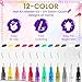 12 Colors Nail Art Pens, Nail Art Markers & Nail Art Tools with Fine Tip – Precision Nail Design Pens for DIY Nail Art, Gel, Natural Nails – Easy Drawing Tool for Lines, Dots & Detailed Designs