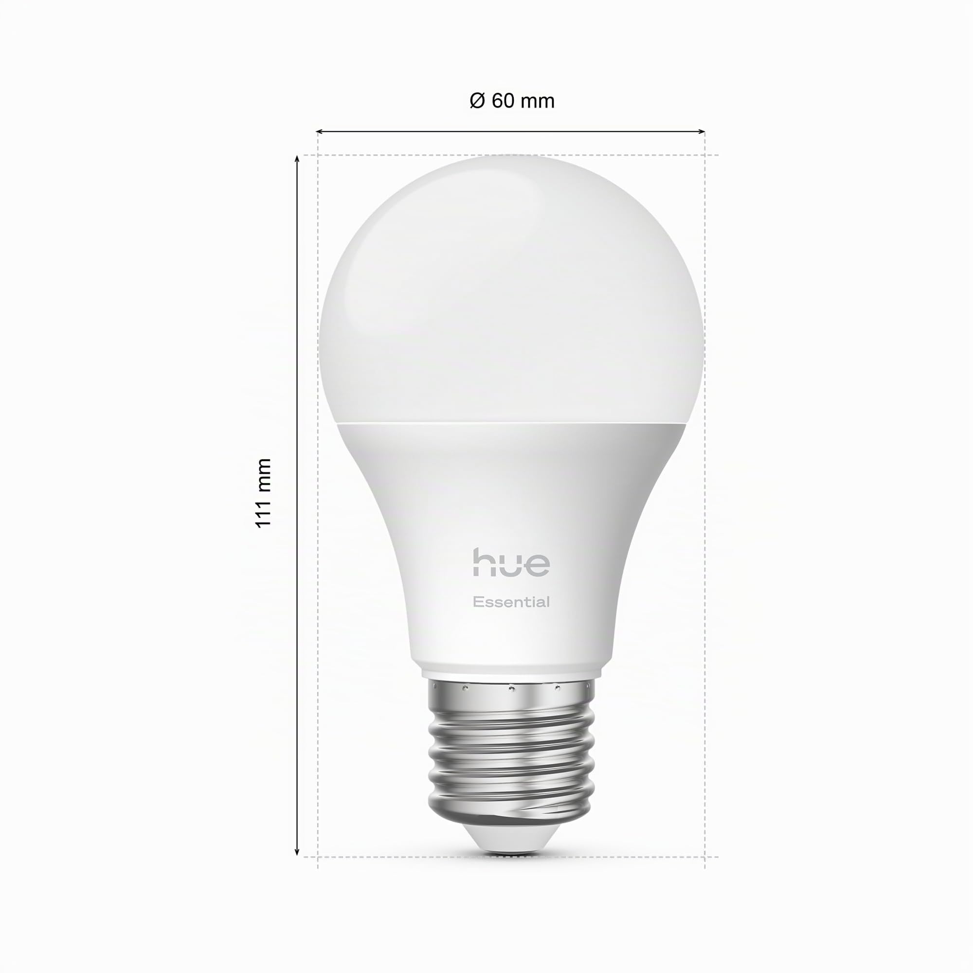 Hue Essentials Kit Inicio: Hue Bridge + 4 bombillas led inteligentes E27, Luz Blanca y Colores, regulable 2200-6500 K, compatible con Alexa, Google Assistant, Samsung SmartThings y Apple Home