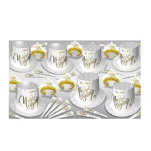 Accessoires de photomaton Nouvel An Beistle pour animer votre soirée de réveillon 50 personnes
