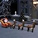 Produktbild Aufblasbarer Weihnachtsmann LED Beleuchtung Weihnachtsdeko mit Rentier Schlitten Santa Claus Beleuchtet Weihnachtsfigur Weihnachten Deko für Innen Außen