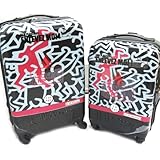 Set 2 maletas abs 'Keith Haring'graffitis (46/56 cm).