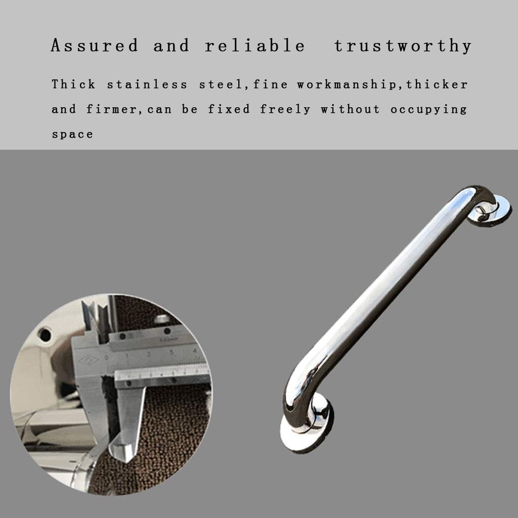 Maniglione di Supporto per Bagno, in Acciaio Inossidabile Antiscivolo, ausilio per la Vita Quotidiana, Ideale per Hotel, Persone disabili e Donne in Gravidanza (Dimensioni: 60 cm)