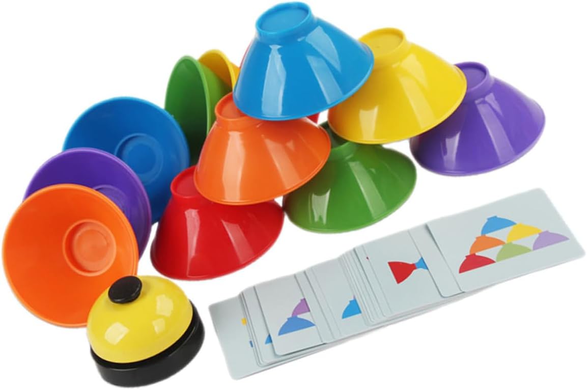 BESPORTBLE 1set Shape Matching Stacking Cups Game for Boys and Girls Educational Playset for Toddlers Enhancing Recognition and Coordination Skills Fun and Engaging Toy for Preschool Learning